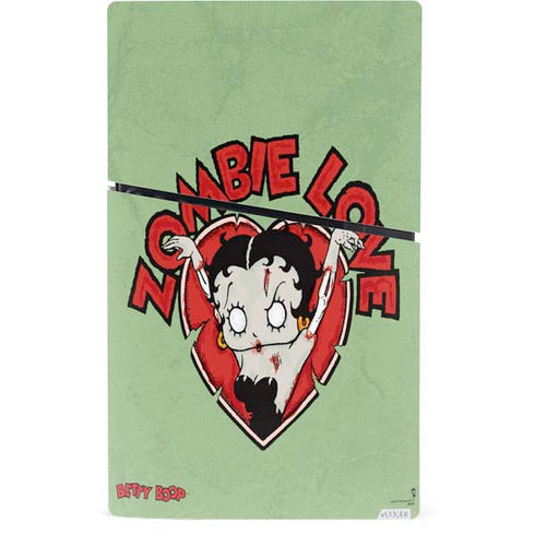 Betty Boop Zombie Love PS5 Slim Digital Edition Console Skin